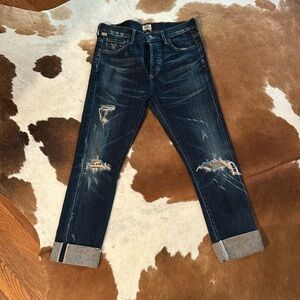 New Citizens of Humanity Corey Slouchy Slim Jeans in Bourbon Barrel wash 24